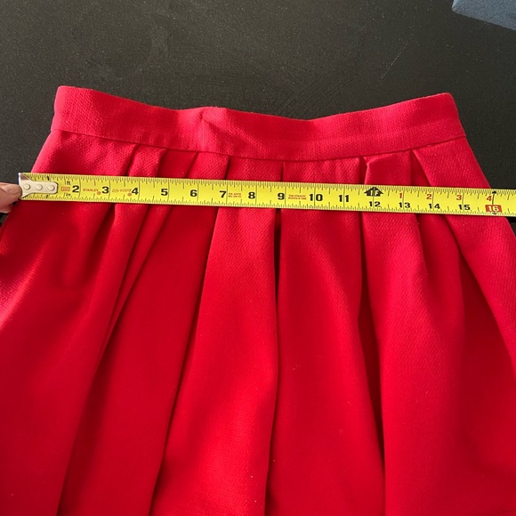 Banana Republic Red Pleated Full Skirt Size 6 - Picture 10 of 11